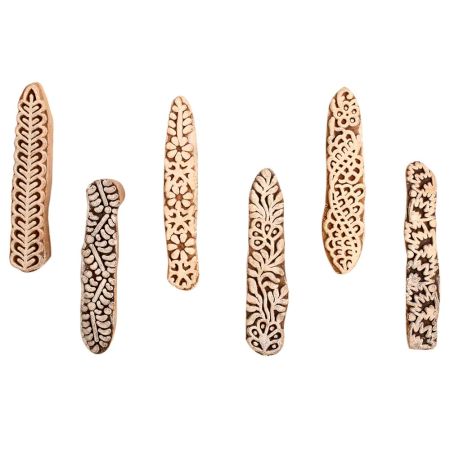 Set of 6 Piece New Mix Wooden Printing Block